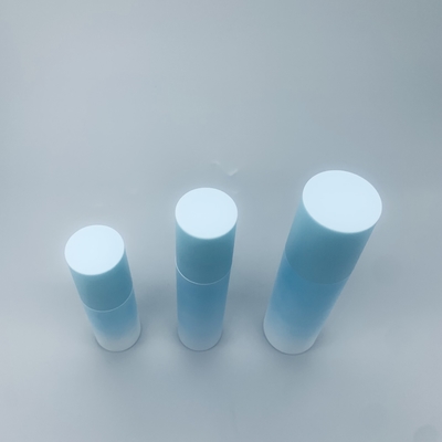 Garrafas mal ventiladas cosméticas plásticas azuis da bomba para o óleo essencial